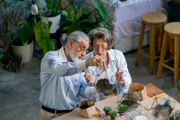 top shot master class on creating compositions with plants for elderly people happy old age elderly couple pleasant memories leisure time in old age