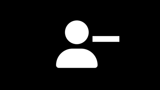 User icon with minus sign.