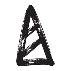 triangle geometric shape brush doodle