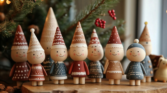 
a beautiful danish christmas, cute christmaself dolls, family life, denmaks christmas danish wooden christmas
