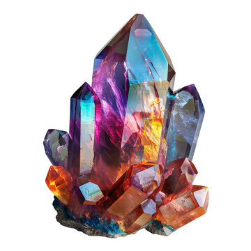 recommend clip art: Colorful sharp crystal gemstone clip art