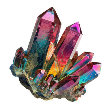 recommend clip art: Colorful sharp crystal gemstone clip art