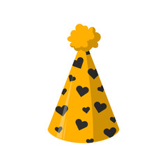 Party Hat Illustrations Black And Gold Color
