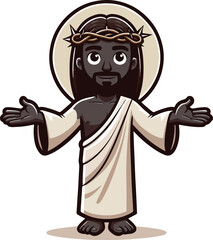 Cute saint practice vector on white background
