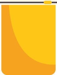 Obraz premium Minimalist illustration of a yellow plastic zipper bag, ideal for representing concepts like storage, freshness, or travel essentials