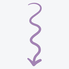 A simple, wavy line design in a soft purple hue.
