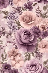 A beautiful floral design featuring purple and white flowers