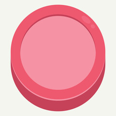 A simple round pink object, possibly a button or a decorative item.