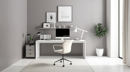 Fototapeta premium office beautiful decor beautiful vibe chair table 