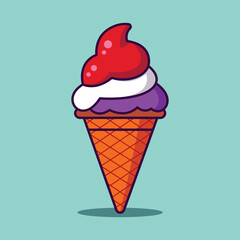 Ice cream isolated Vector illustration for web, design, print