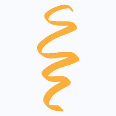 A simple, wavy orange line on a white background.