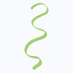Fototapeta premium A stylized green spiral design resembling a plant or abstract form.