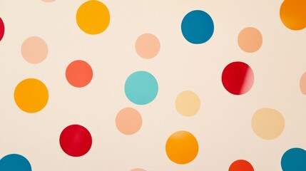 Colorful Polka Dot Abstract Art - Minimalist Geometric Pattern Design