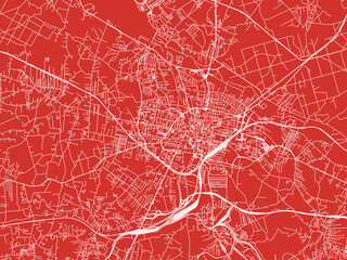 Christmas Map Rybnik Poland Snowy