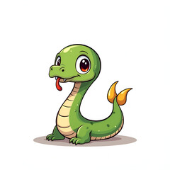 Fototapeta premium Cute Snake Chibi Character