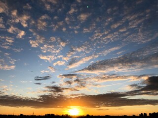 sunset in the clouds