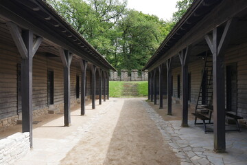 Obraz premium Baracken der römischen Legionäre auf der Saalburg