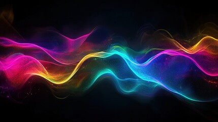Obraz premium line neon effect abstract background