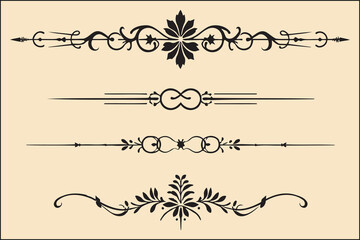 Elegant Vintage Ornamental Dividers and Flourishes Collection