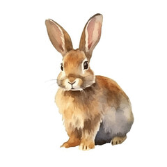 watercolor Rabbit isolated white background