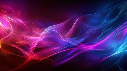 Obraz premium line neon effect abstract background