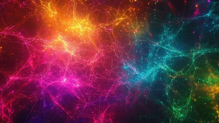 Fototapeta premium line neon effect abstract background