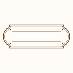 A decorative blank label design with an ornate border for customization.