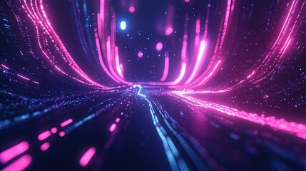 line neon effect abstract background