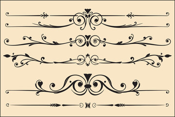 Elegant Vintage Ornamental Dividers and Flourishes Collection