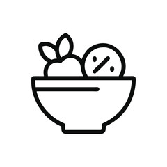 An icon depicting either an apple or a bowl of healthy food.