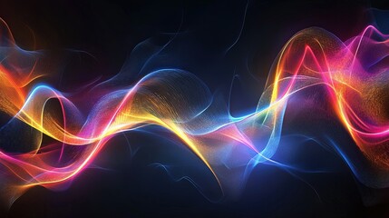 Obraz premium line neon effect abstract background