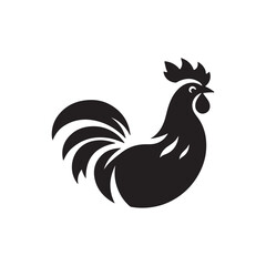 rooster silhouette vector