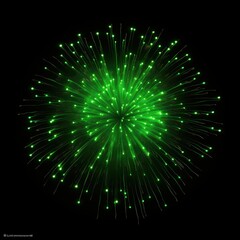 Obraz premium A fireworks celebration lighting up the night sky during a festive holiday event, isolated on black background