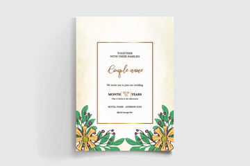 BRIDAL SHOWER FLORAL INVITATION TEMPLATE