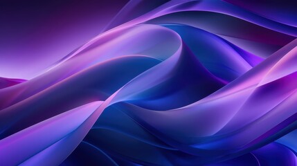 Obraz premium Abstract Purple and Blue Waves: A mesmerizing abstract background image featuring swirling, flowing waves of vibrant purple and blue hues. The gradient colors create a sense of depth and movement.