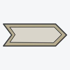 A simple arrow graphic design pointing right, suitable for directions or navigation.