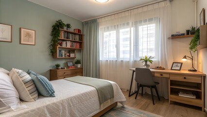 Modern living room interior with fireplace, featuring contemporary furniture and stylish decor