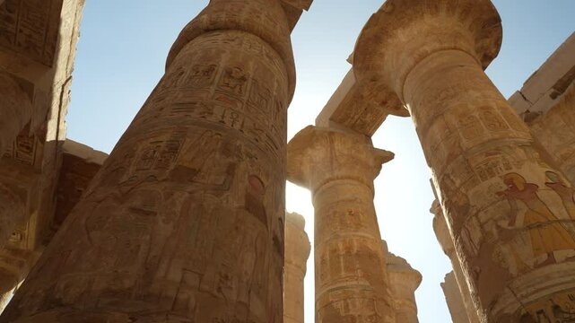  Egypt - Karnak Hypostyle hall columns in the temple at Luxor Thebes