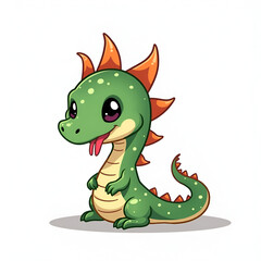 Fototapeta premium Cute Snake Chibi Character