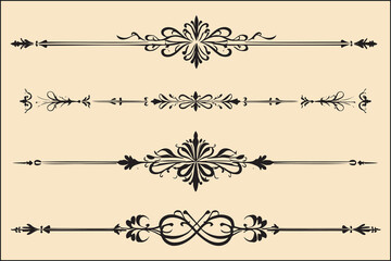 Elegant Vintage Ornamental Dividers and Flourishes Collection