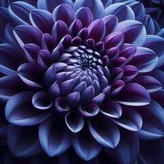 blue and purple dahlia