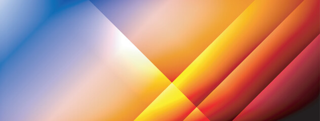 Dynamic shadow lines with gradient colors geometric background