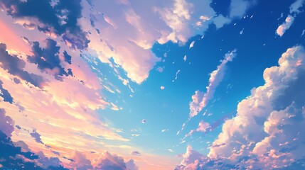 Naklejka premium 空, 雲, 青, 雲, 自然, 太陽, 日, 旋律の美しい, 白, 乗り切る, 天国, 光, 曇った, サマータイム, 美しい, 太陽光, 澄んだ, 美しさ, 雰囲気, 上機嫌の, 明るい, アブストラクト, 高い, 景色,generative ai