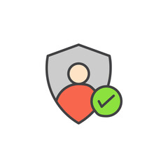 Authentication icon in colored version