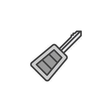 recommend clip art: Car Key icon in colored version