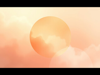 Abstract peach shape with soft gradations of color against a watercolor background,  colorful patterns,  abstract art