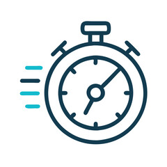 Stopwatch icon showing time tracking