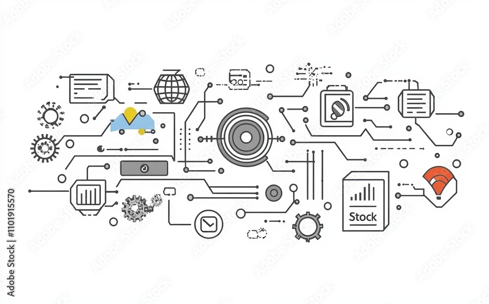 Poster illustration featuring a hexagonal background. it showcases a digital geometric abstraction incorpor