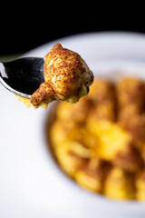 Classic italian dessert, tiramis&ugrave;. An cheescake with cocoa, eggs, coffee and italian biscuits, savoiardo.