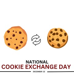 National cookie exchange day on 22 December. vector illustration